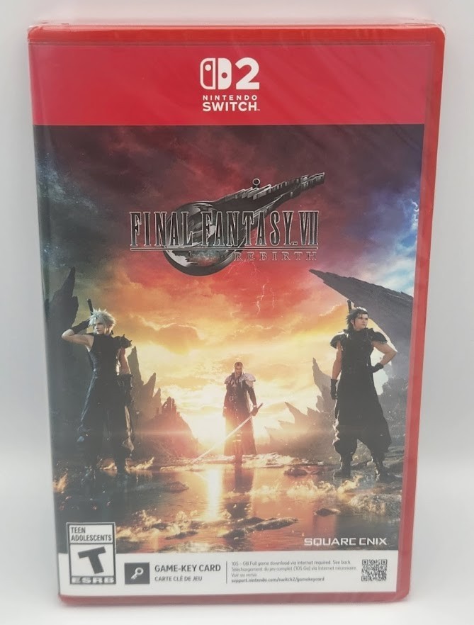 Final Fantasy VII Rebirth (Game Key Cart) Switch 2 Brand New Game (2026 Action)