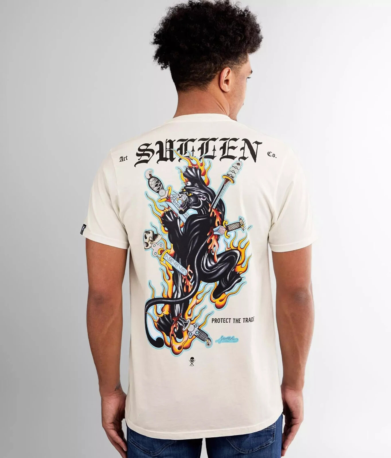 Men's Sullen Art Collective Premium Red Electric Tattoo Panther T-Shirt S-XXXL gallery