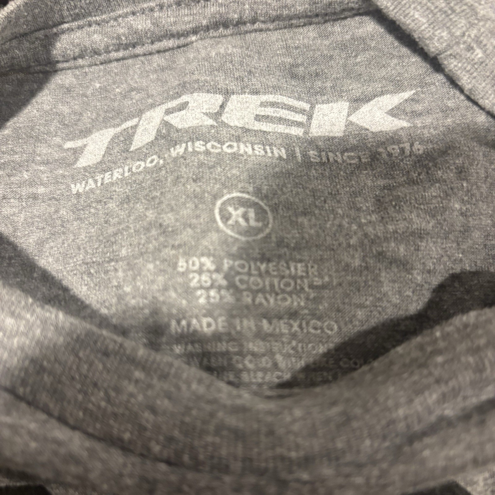 Trek Bicycles T Shirt Size XL Gray Go By Bike Licensed gallery