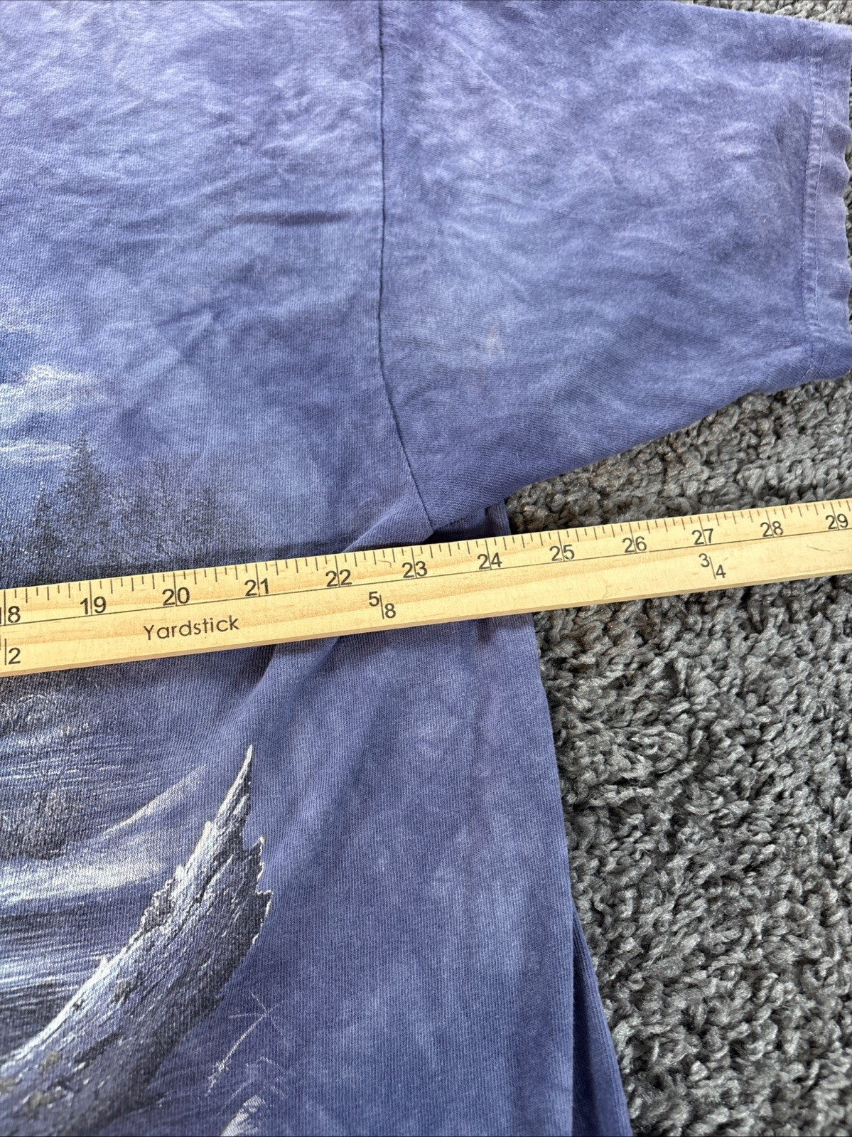 Vtg The Mountain T Shirt Mens 2XL Blue Nature Owl Woods Hunting Blue 1999 gallery