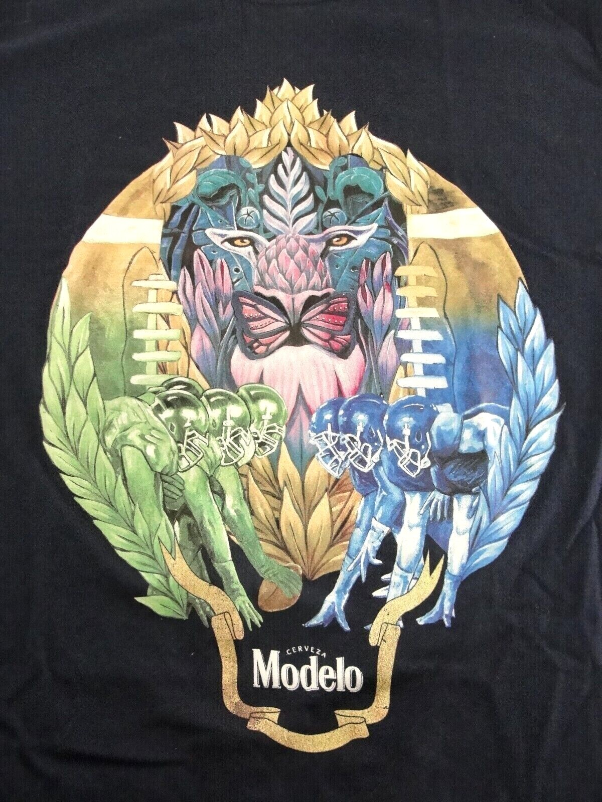 MODELO BEER COLORFUL T-SHIRT TSHIRT SIZE M/L/XL FOOTBALL GAME LION CAT HEAD NEW gallery