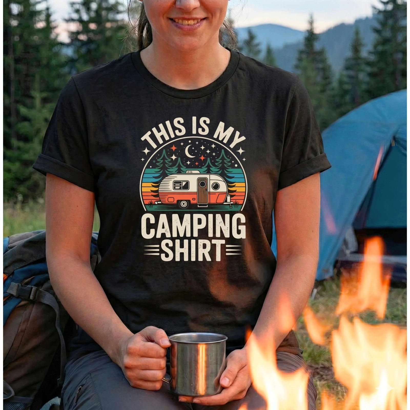 This My Camping Shirt Happy Camper Summer Tee T-Shirt gallery