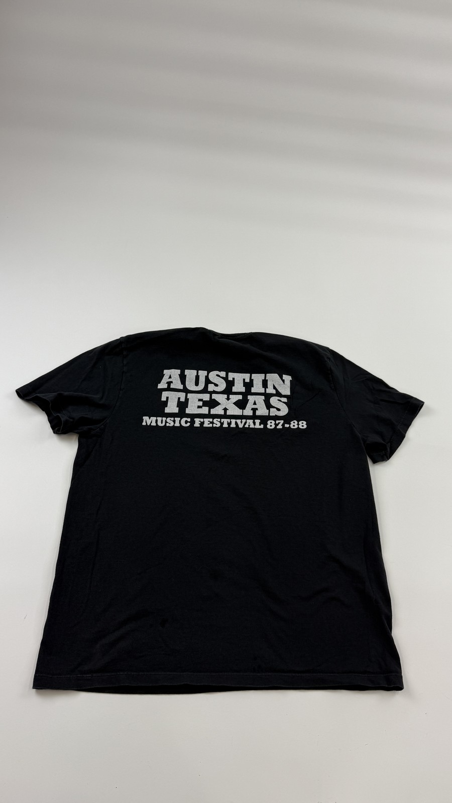 John Galt Crew Shirt Mens Large Black Austin Texas Music Festival 87-88 Stain gallery