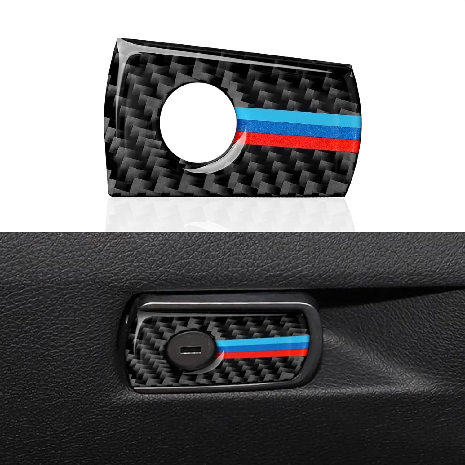 Glove Box Decal Storage Box Sticker Carbon Fiber Trim Compatible with F30 F31 F3