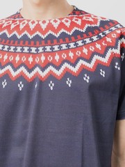 $380 Junya Watanabe Comme Des Garcons Men’s Blue Nordic Cotton T-Shirt Size S
