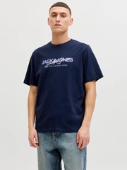 Jack & Jones 3 Pack JJALVIS Crew Neck T-Shirts – Green/Blue/Charcoal