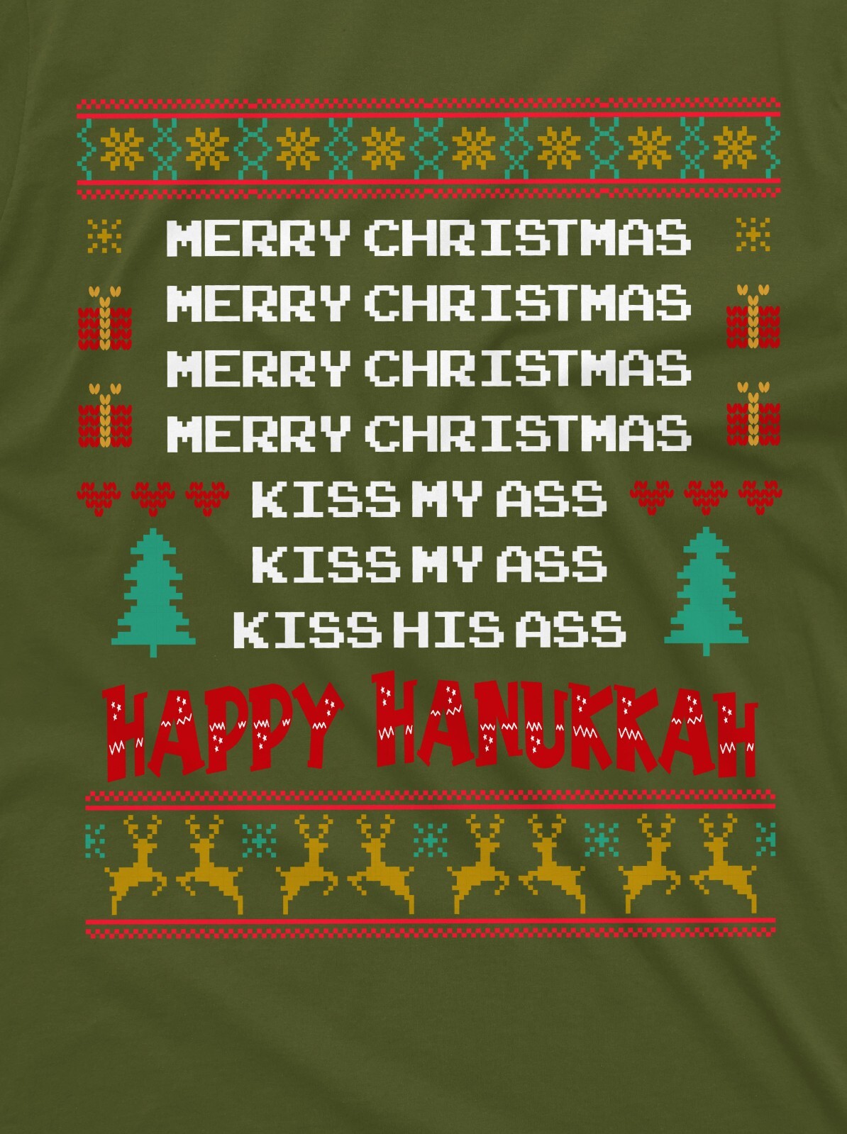 Men's Holiday Funny Shirt Merry Christmas Happy Hanukkah T-shirt classic movie T gallery
