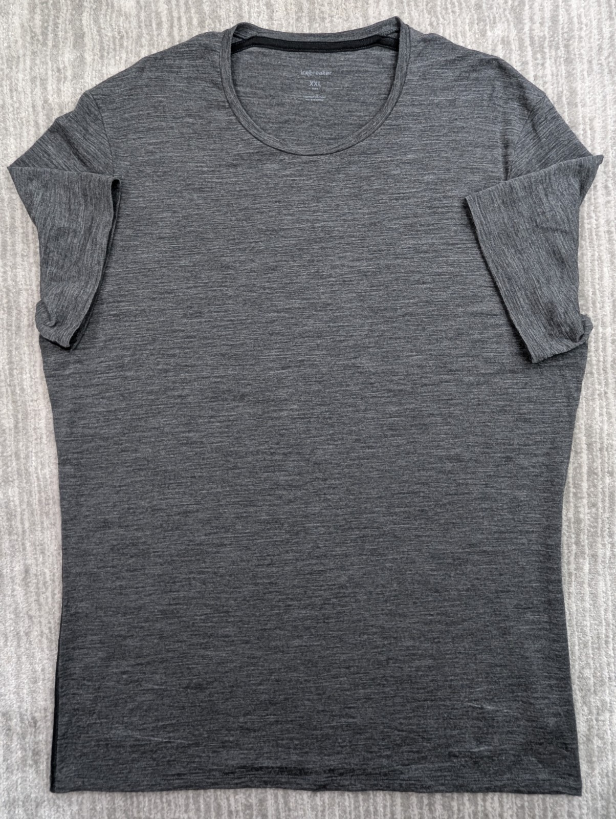 Icebreaker Wool Shirt Men's Large Gray Wool Nylon Outdoor Pullover Base Layer gallery