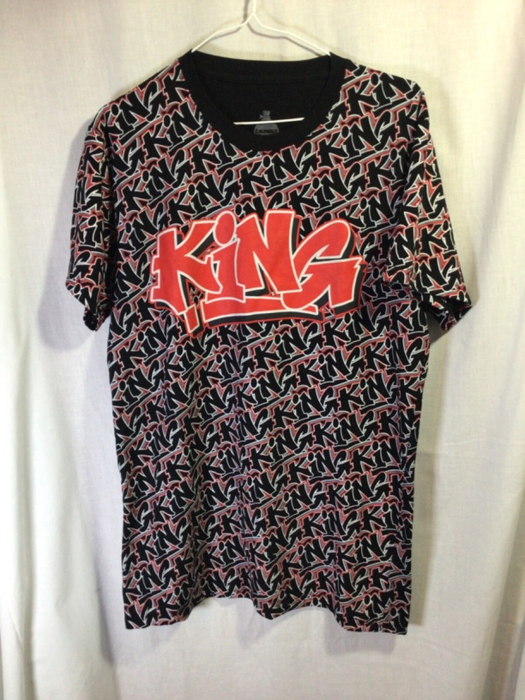 KING (Launder) Wrap around print Medium Polyester Blend T Shirt T11