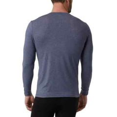 32 Degrees Men’s Long Sleeve Crew Neck Tee 2-PK White/Heather Charcoal M (301)