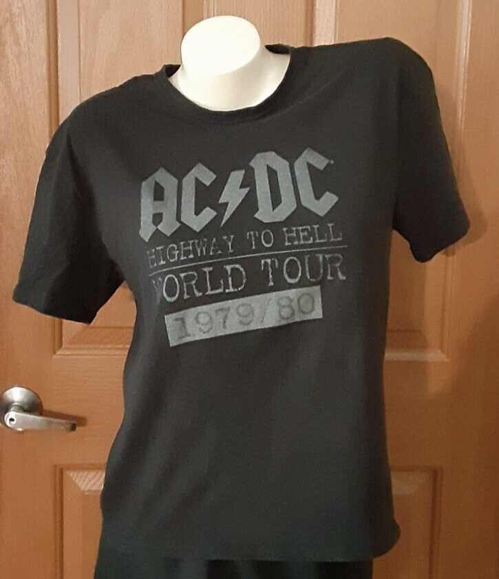 AC-DC® Highway To Hell World Tour 1979/80 Black Tee Short Sleeve Size M