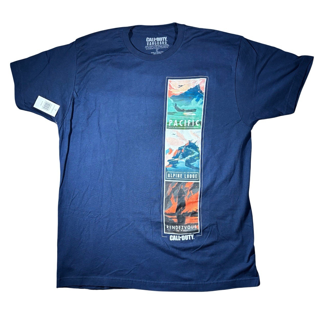 2021 Call Of Duty Vanguard Blue Size XL Short Sleeve Graphic T-Shirt Video Game