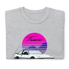 Trueno AE86 JDM Vaporwave Sun Drift Racing Tuner Car Short-Sleeve Unisex T-Shirt
