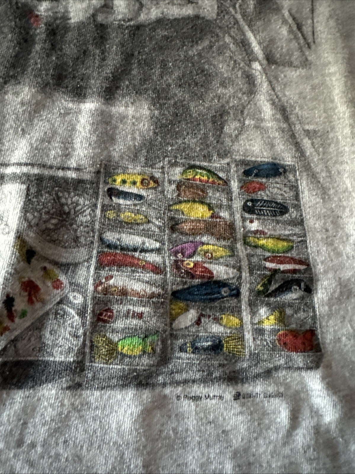 Vintage "So Many Lures So Little Time" Fishing Graphic T Shirt Men's Size XL USA gallery