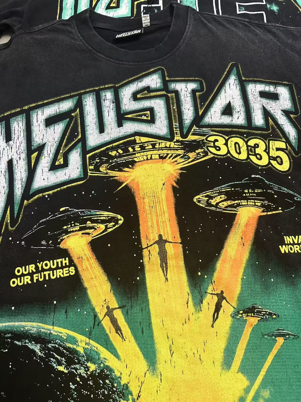 Hell Studios star 3035 Alien Spaceship pattern Tee Mens Short sleeved T-shirt gallery