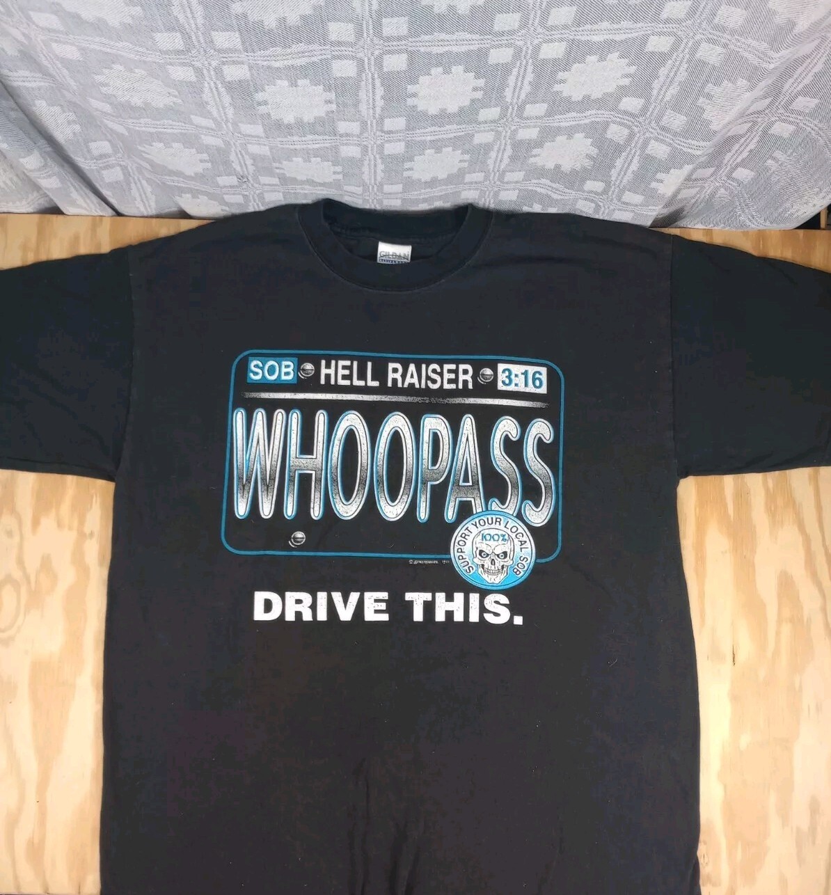 Vintage Stone Cold Steve Austin Shirt Size L Black Support Your Local SOB gallery