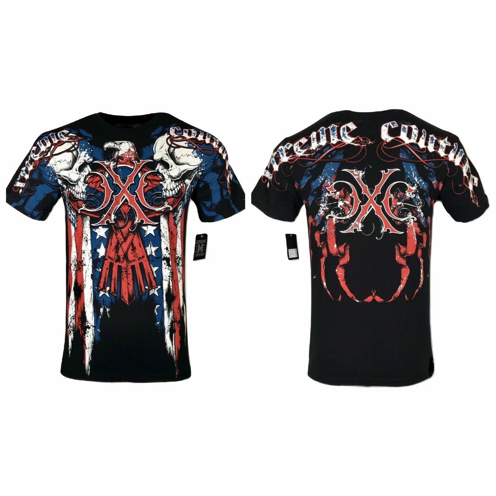 Xtreme Couture Affliction Men's T-Shirt COUTURE PATRIOT Black Biker S-5XL gallery