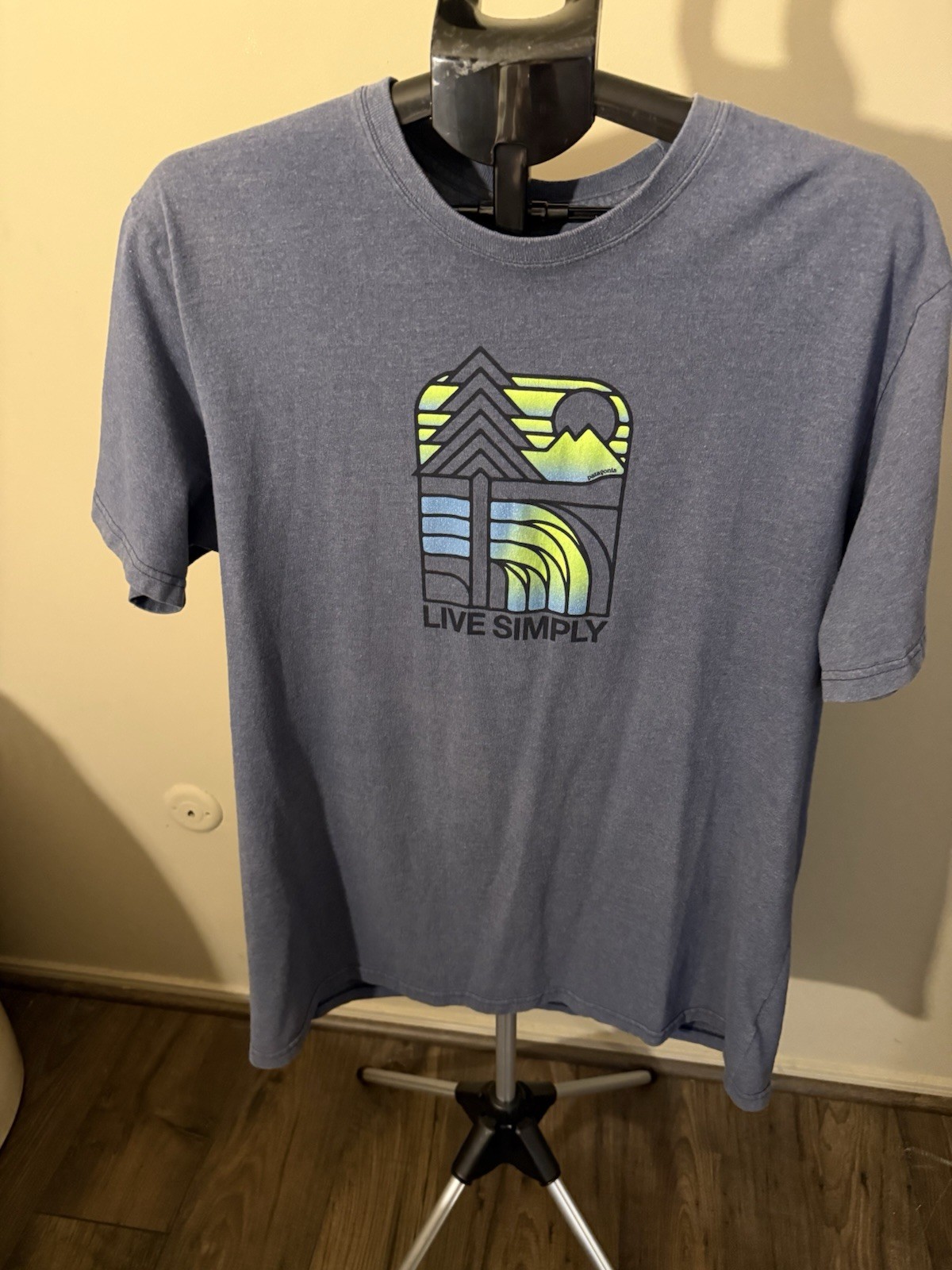 Patagonia Men’s Live Simply Landscape Responsibili-Tee in drifter grey XL