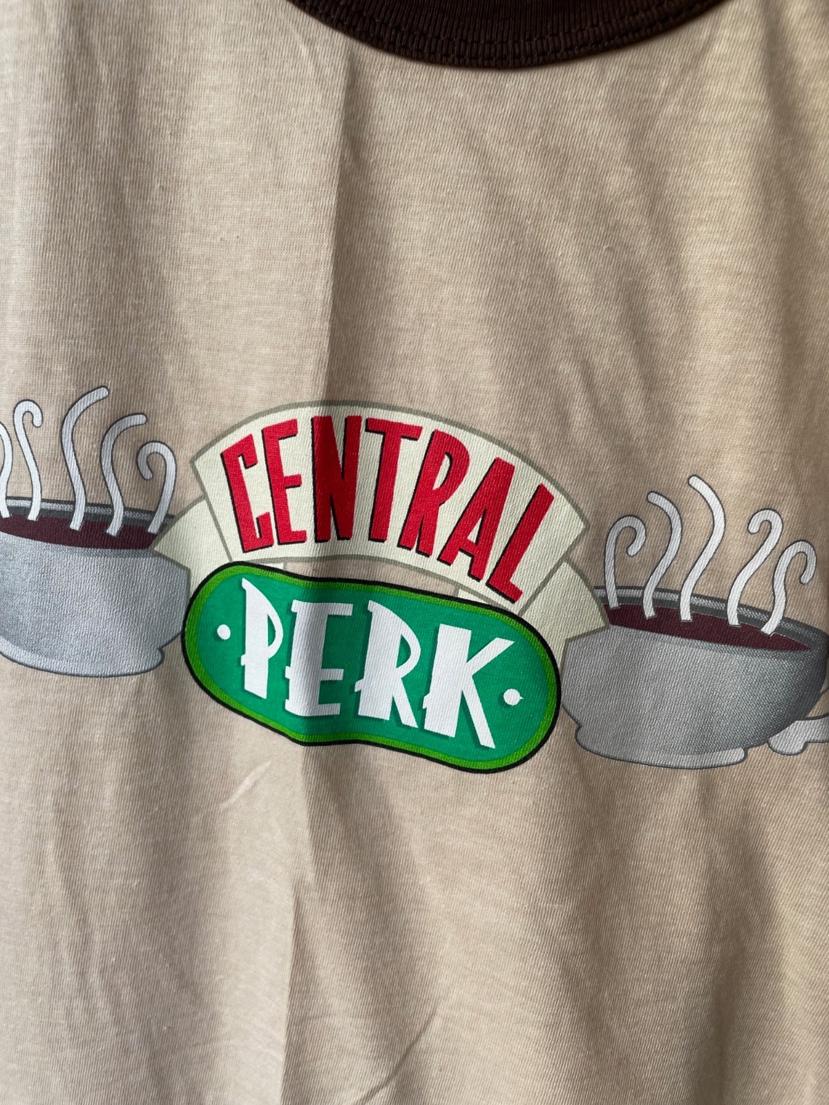 Vintage Y2K Friends Central Perk TV Show Promo Ringer T-Shirt NBC Store Men's XL gallery