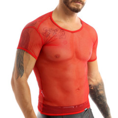 Men’s See Through Fishnet Tank Top Vest Breathable Gymnastics Muscle T-Shirt