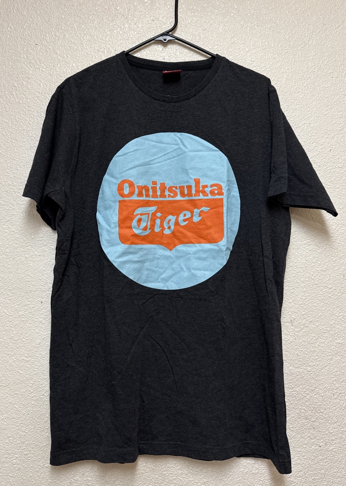 Onitsuka Tiger Logo Gray Short Sleeve Tee Sz L gallery