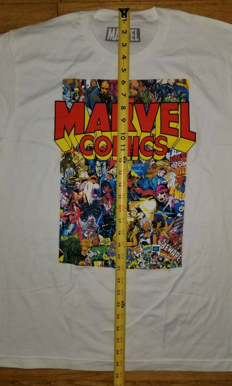 NWOT Marvel Comics Classic Character Collage White t-shirt Mens Size L AMAZING gallery