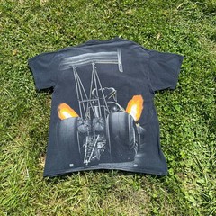Vintage NHRA Drag Racing All Over Print T-Shirt Y2K