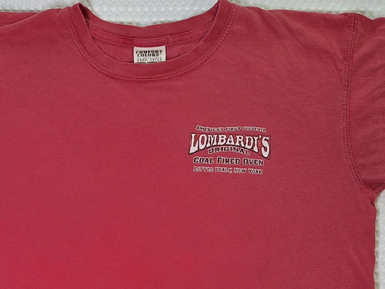 Lombardi's Pizzeria Little Italy New York Souvenir T-shirt Size M Comfort Colors gallery