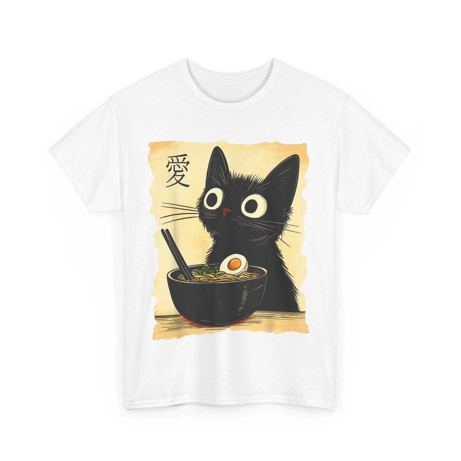 Funny Cat Ramen Graphic Tee Japanese Kawaii Anime Cat T-Shirt, Gift For People gallery