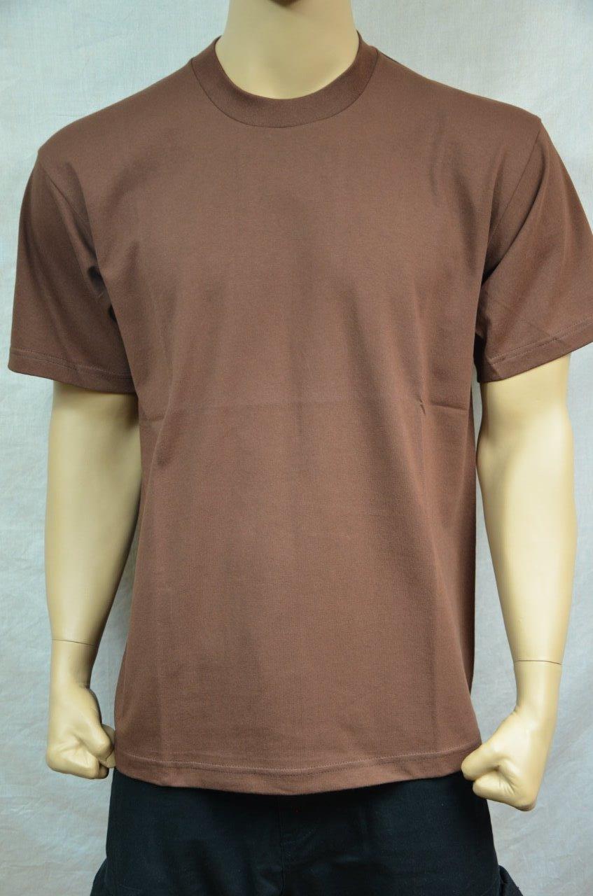 1 NEW PRO5 SUPER HEAVY WEIGHT T-SHIRT BROWN TEE PLAIN BLANK COTTON S-7XL gallery