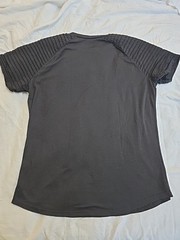 Coofandy Men’s Ribbed Shoulder Short Sleeve T-Shirt Black Size XL