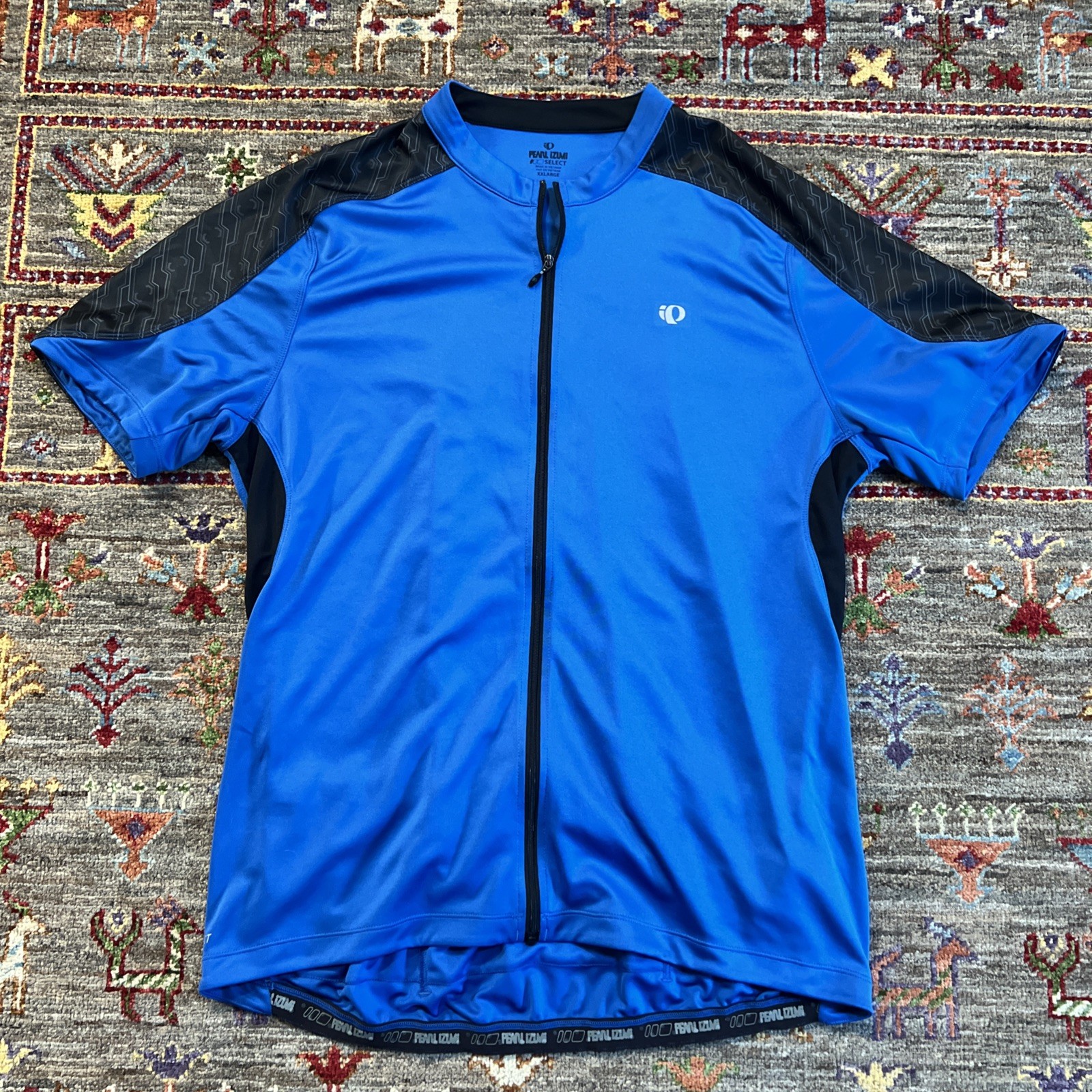 PEARL IZUMI Select Series Mens 2XL Blue Short Sleeve Full Zip Cycling Jersey gallery