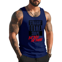 Straight Outta Shape But Bitch Im Trying Funny Woman Workout Tank Top