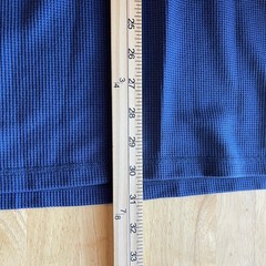 Mack Weldon Thermal Waffle Henley Mens XXL Long Sleeve Shirt Wicking Wool Blue