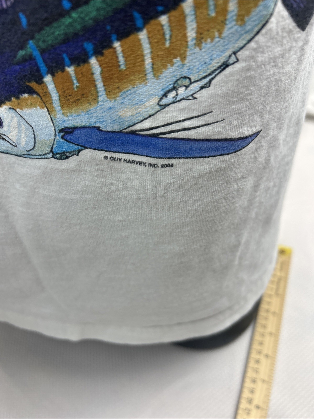 Guy Harvey Men's White Tank Top Size Medium Fishing Marlin 2008 Vintage gallery