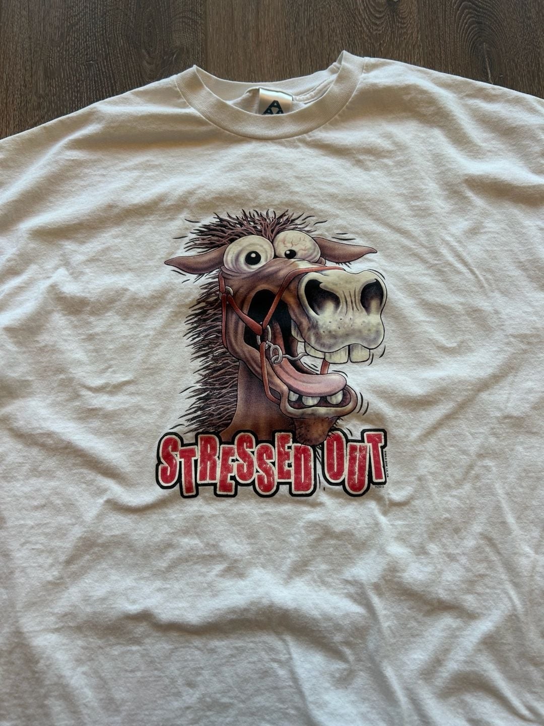 Vintage Wild Side 'Stressed Out' Horse Cartoon T-Shirt gallery