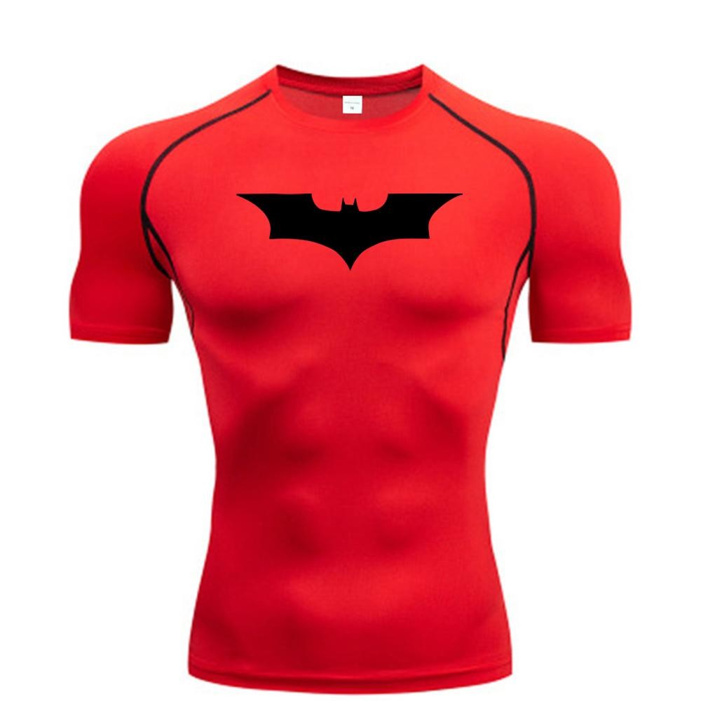 Bat Printed Men's Tight T-shirt Running Compression Compression T Shirt Gym . gallery