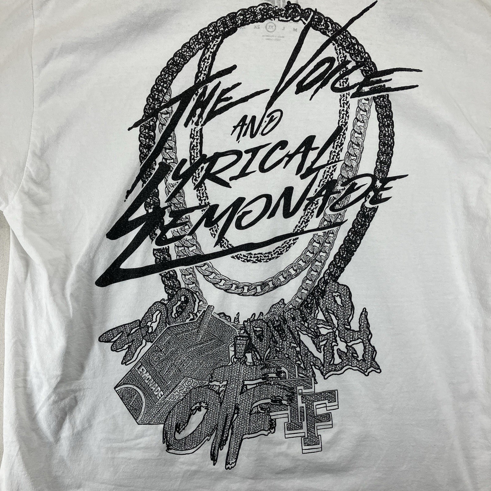 Y2K Lyrical Lemonade X OTF White Graphic T Shirt Size XL Rare Rap Tee Hip Hop gallery