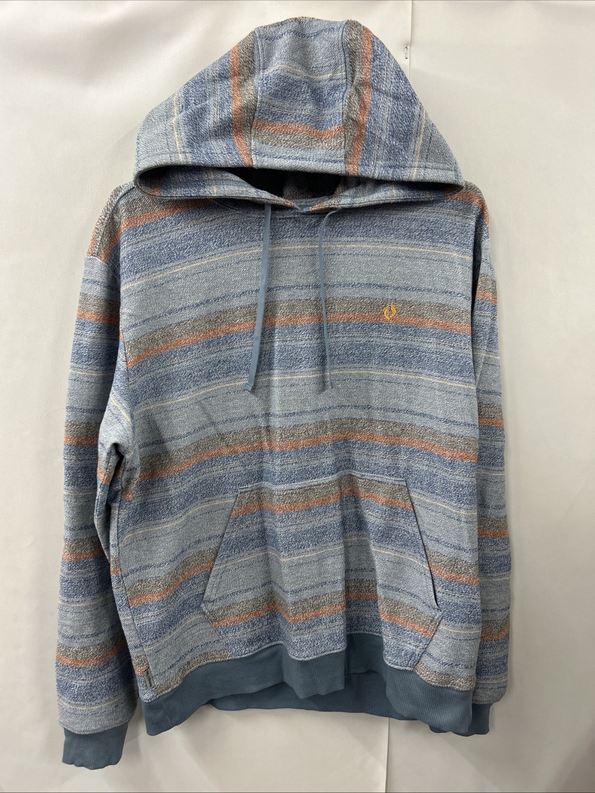 Vintage Hang Ten Hoodie Mens Medium Stripe Pullover Retro Kangaroo pocket Y2K 90