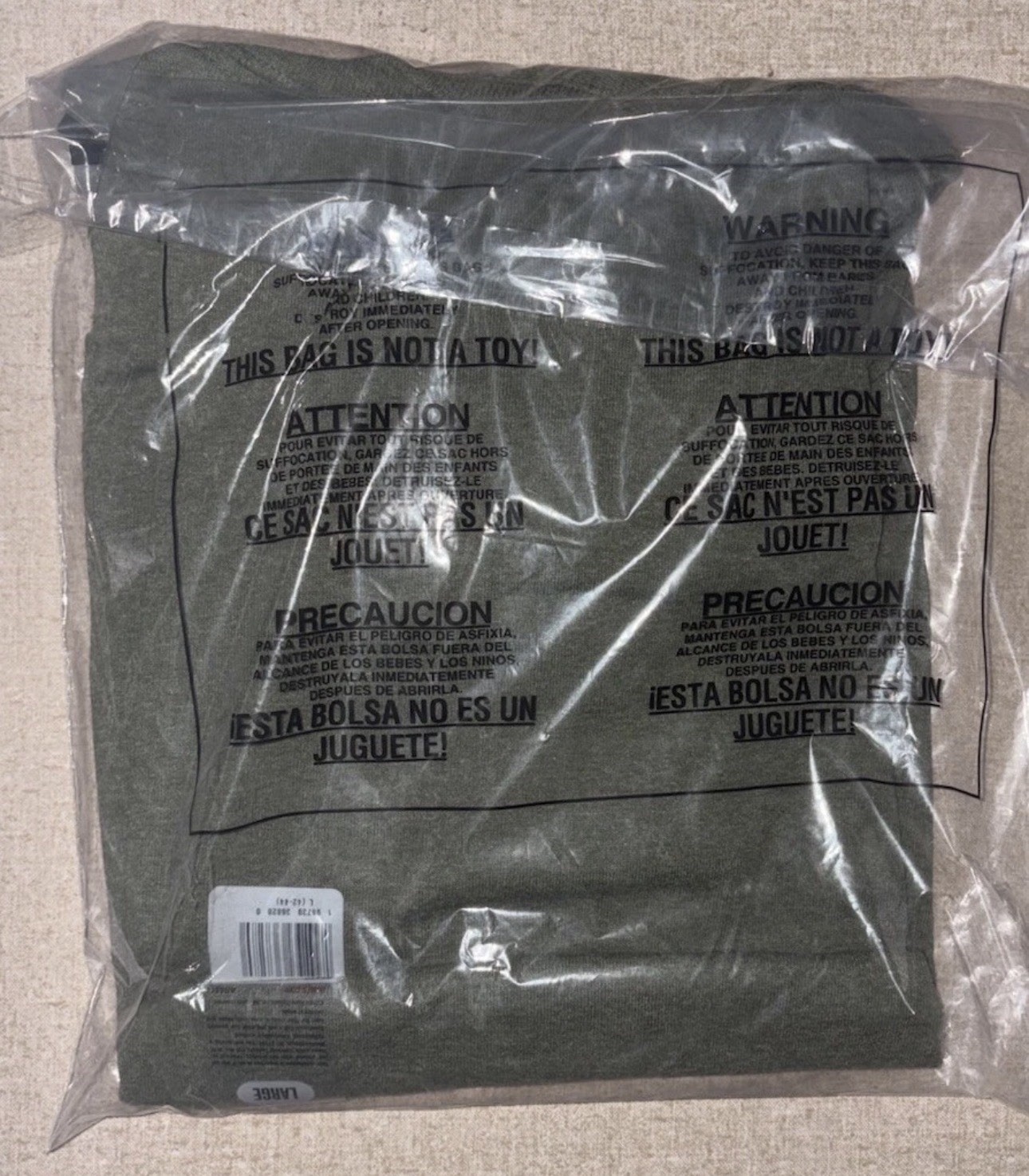 Hanes Unisex Ecosmart T Shirt Casual Heather Green Plain T-Shirt - Large gallery