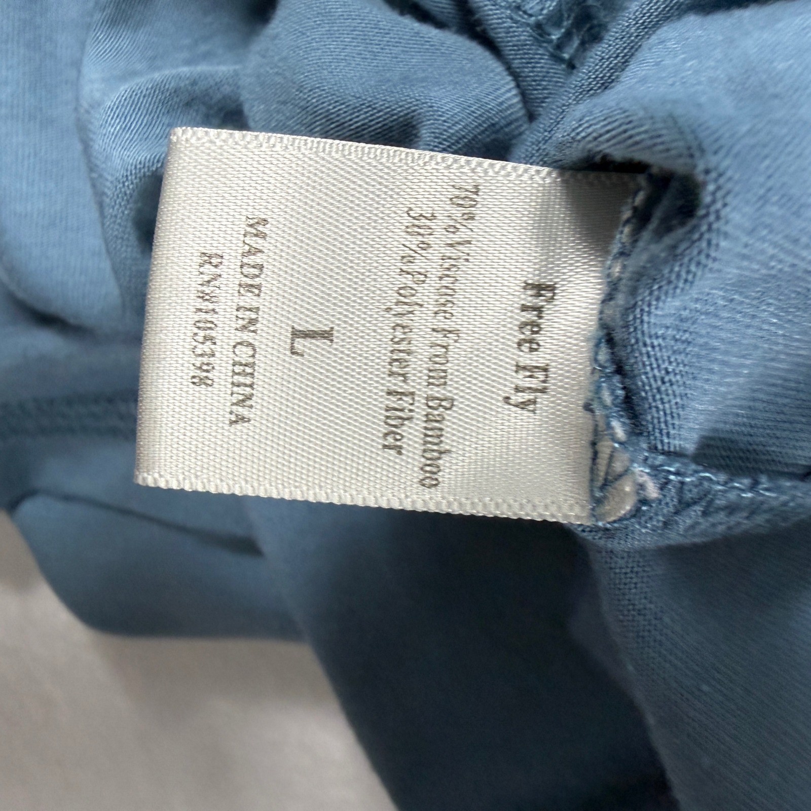Free Fly Bamboo Tee Large Blue Raglan Short Sleeve Performance T-Shirt FF-120320 gallery