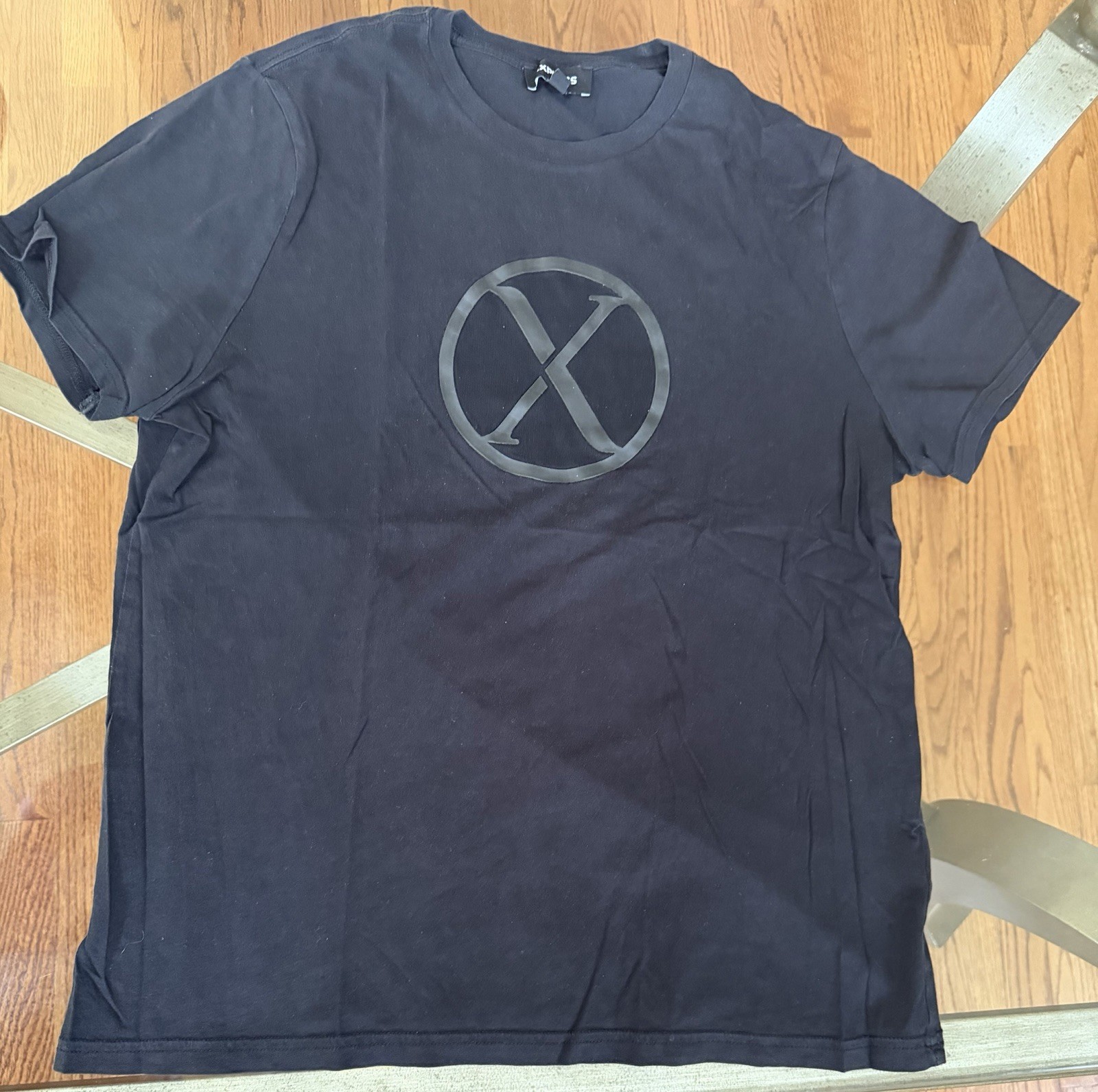 Express Men’s Black Crew Neck Short Sleeve Logo Graphic Print T-Shirt Size L