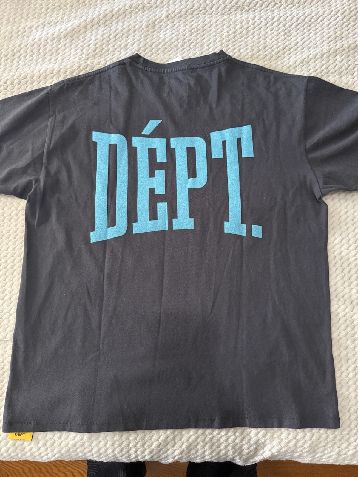 Gallery Dept. Men’s Black Crew Neck Short Sleeve Logo Graphic Cotton Tee Size M gallery