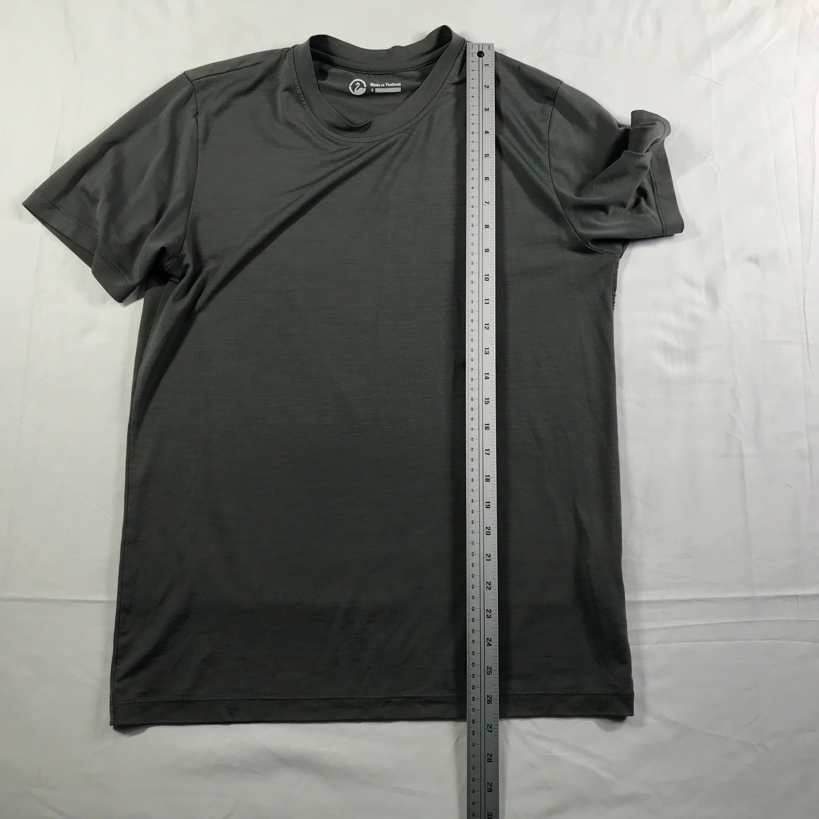 Swan Merino Wool Blend T-Shirt Mens Small Gray Short Sleeve Base Layer Hiking gallery