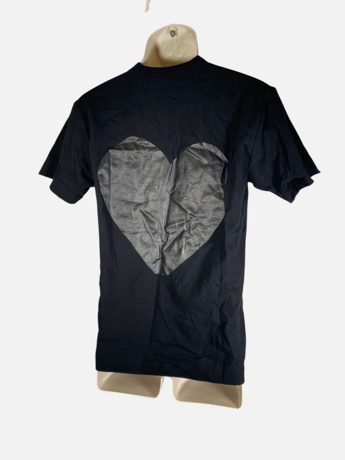 Comme Des Garcons Men's Black Vintage Large Heart Cotton Tee Size M gallery