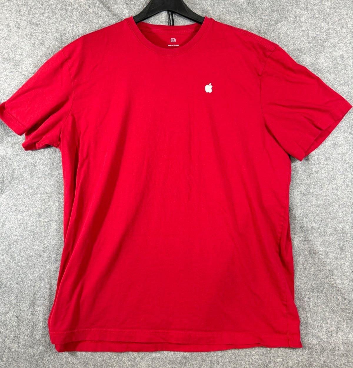 Apple Employee T-Shirt Mens XLT Red Cotton Crew Neck Short Sleeve Logo Workwear gallery
