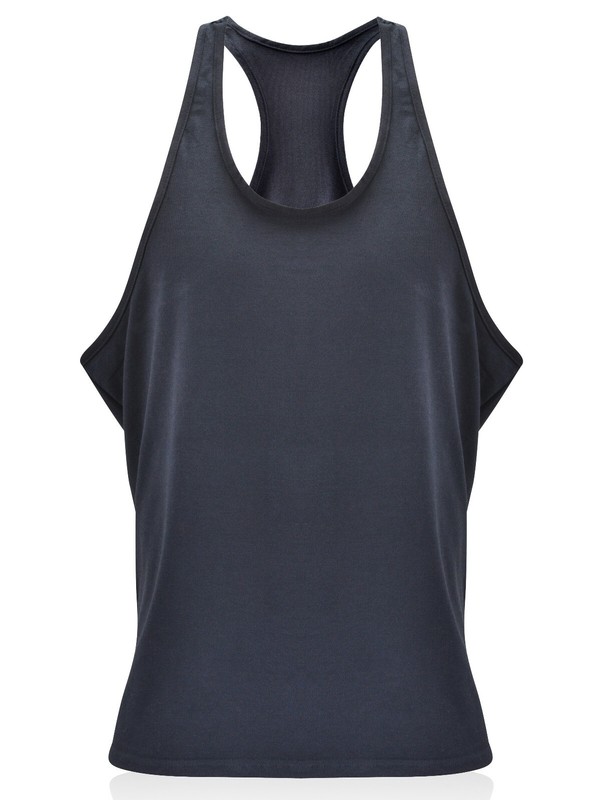Gym Stringer- Men’s Tank Top for Bodybuilding and Fitness – Singlets Black