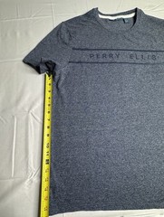 Perry Ellis Men’s Logo Crew Neck Short Sleeve T-Shirt Gray Size L