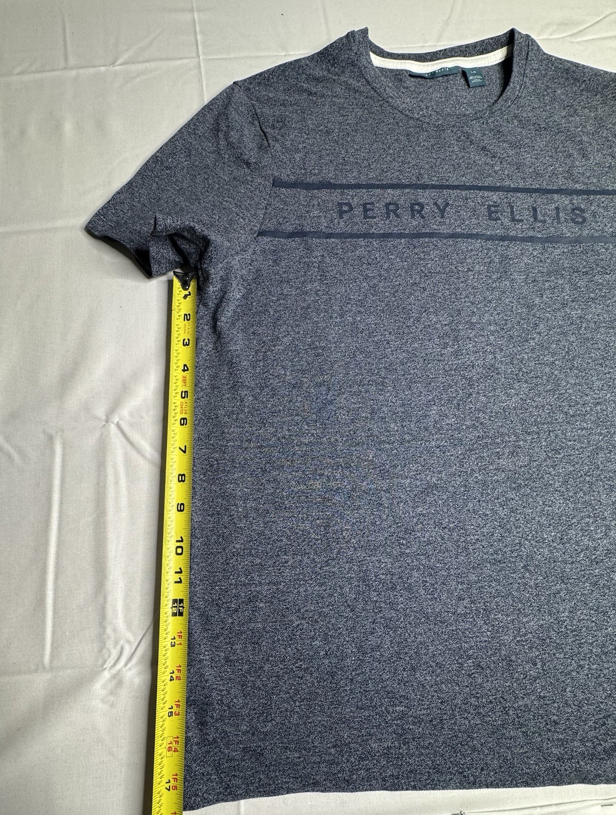 Perry Ellis Men’s Logo Crew Neck Short Sleeve T-Shirt Gray Size L gallery