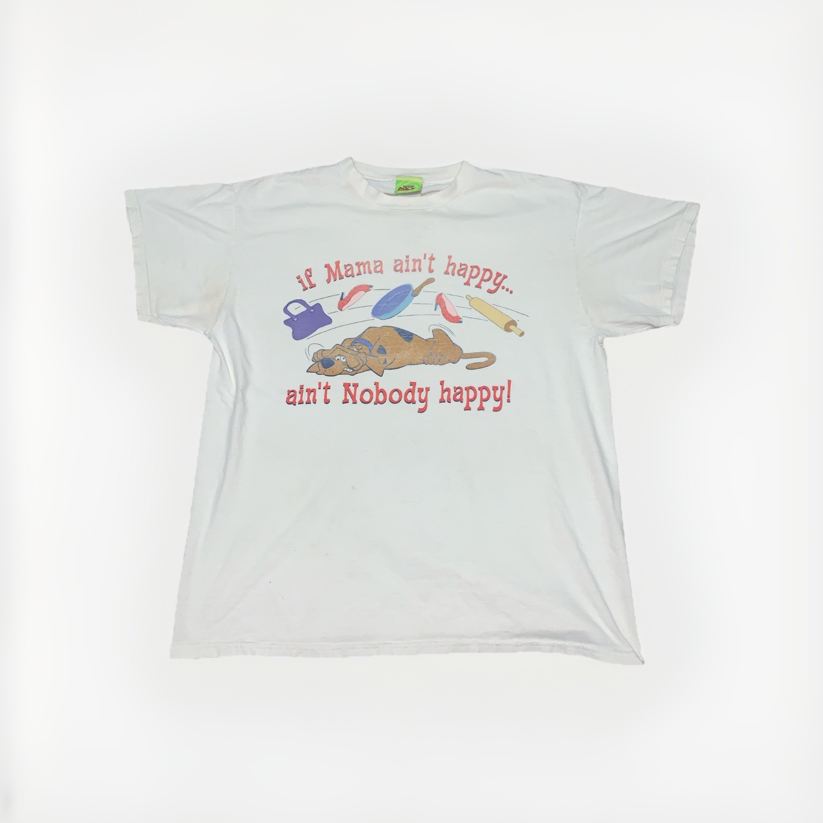 VTG Scooby Doo “if Mama Ain’t Happy” T Shirt White Men’s Sz L 90s Single Stitch gallery